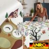 Wachstischdecke Wachstuch Tischdecke Wachstuch Meterware Tischdecke abwaschbar Gartentischdecke Eulen