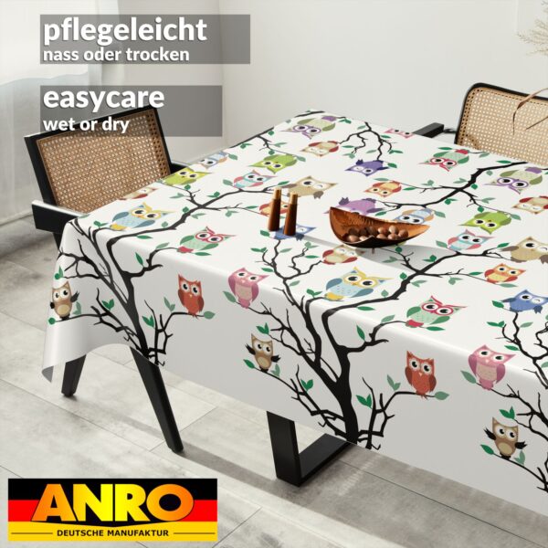 Wachstischdecke Wachstuch Tischdecke Wachstuch Meterware Tischdecke abwaschbar Gartentischdecke Eulen