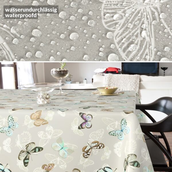 Wachstischdecke Wachstuch Tischdecke Wachstuch Meterware Tischdecke abwaschbar Gartentischdecke Schmetterling