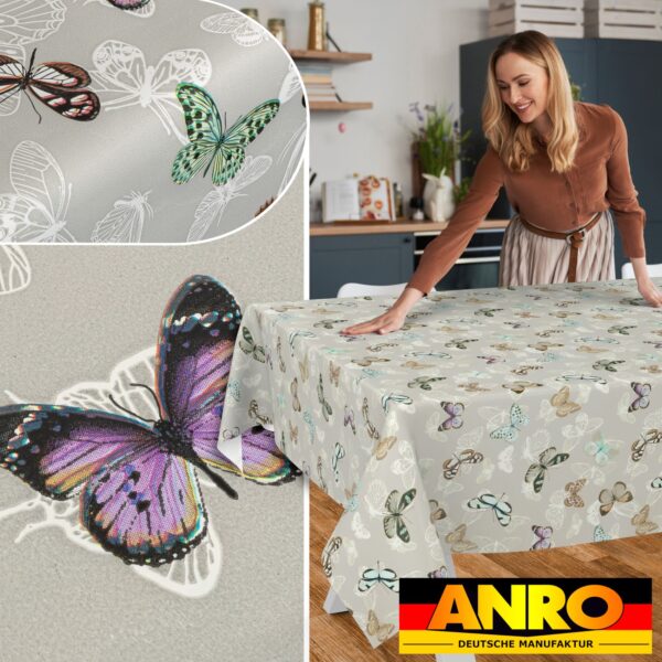 Wachstischdecke Wachstuch Tischdecke Wachstuch Meterware Tischdecke abwaschbar Gartentischdecke Schmetterling