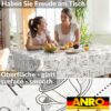 Wachstischdecke Wachstuch Tischdecke Wachstuch Meterware Tischdecke abwaschbar Gartentischdecke Barista Weiß