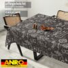 Wachstischdecke Wachstuch Tischdecke Wachstuch Meterware Tischdecke abwaschbar Gartentischdecke Barista Schwarz