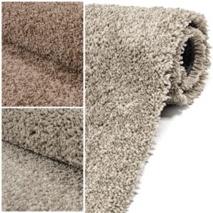 Teppich Wohnzimmer Kurzflor Designer Teppichläufer Uni einfarbig auch für Badezimmer