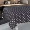 Wachstischdecke Wachstuch Tischdecke Wachstuch Meterware Tischdecke abwaschbar Gartentischdecke Punkte Dunkelgrau