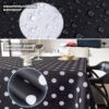 Wachstischdecke Wachstuch Tischdecke Wachstuch Meterware Tischdecke abwaschbar Gartentischdecke Punkte Dunkelgrau