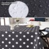 Wachstischdecke Wachstuch Tischdecke Wachstuch Meterware Tischdecke abwaschbar Gartentischdecke Punkte Dunkelgrau