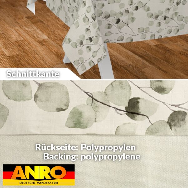 Wachstischdecke Wachstuch Tischdecke Wachstuch Meterware Tischdecke abwaschbar Gartentischdecke Eukalyptus Floral