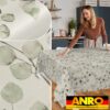 Wachstischdecke Wachstuch Tischdecke Wachstuch Meterware Tischdecke abwaschbar Gartentischdecke Eukalyptus Floral
