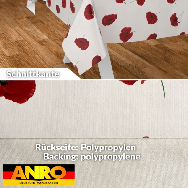 Wachstischdecke Wachstuch Tischdecke Wachstuch Meterware Tischdecke abwaschbar Gartentischdecke Mohnblume Floral