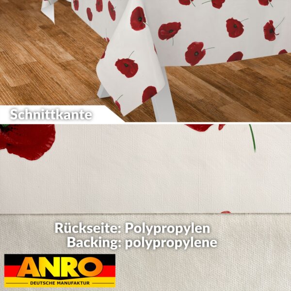 Wachstischdecke Wachstuch Tischdecke Wachstuch Meterware Tischdecke abwaschbar Gartentischdecke Mohnblume Floral