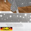Weihnachtstischdecke Wachstuch Tischdecke Weihnachten abwaschbar Stern Motiv Grau