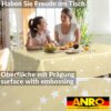Weihnachtstischdecke Wachstuch Tischdecke Tischdecke Weihnachten abwaschbar Stern Motiv Beige