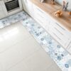 Teppich Küchenläufer Teppichläufer Läufer Flur abwischbar PVC Mirza Maiori Blau 48cm Breit