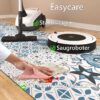 Teppich Küchenläufer Teppichläufer Läufer Flur abwischbar PVC Mirza Maiori Blau 48cm Breit