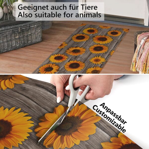 Küchenläufer Teppichläufer Läufer Flur abwaschbar Sonnenblume 48cm Breit