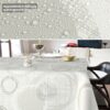 Tischdecke Ornamente Kreise Hellgrau abwischbar Wachstuch Wachstuchtischdecke