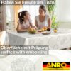 Tischdecke Ornamente Kreise Hellgrau abwischbar Wachstuch Wachstuchtischdecke