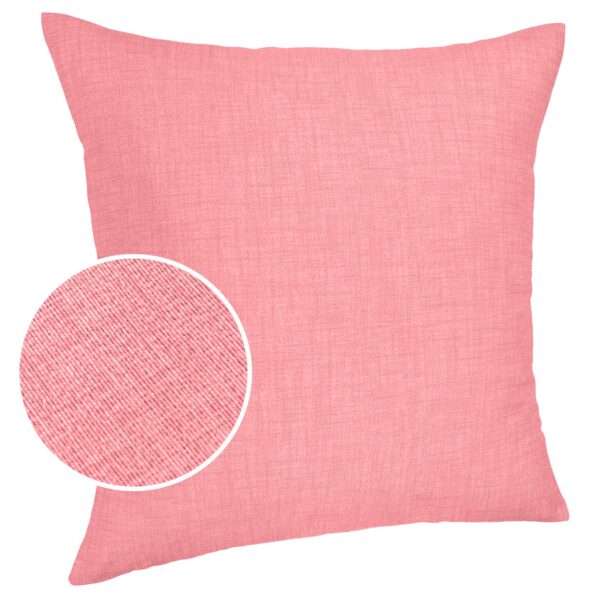 Kissenbezüge Leinenoptik Sofakissen Dekokissen 4 Größen mit & ohne Füllung Pink