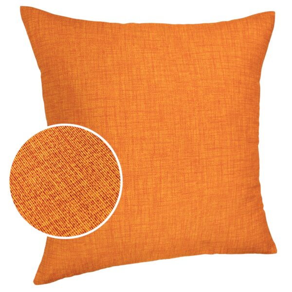 Kissenbezüge Leinenoptik Sofakissen Dekokissen 4 Größen mit & ohne Füllung Orange