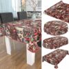 Tischdecke Weihnachten Geschenk Weihnachtsman abwischbar Wachstuch Wachstuchtischdecke