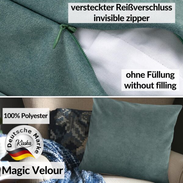 Kissenbezüge Sofakissen Dekokissen Magik Kuschelkissen Zierkissen 4 Größen mit & ohne Füllung Türkis