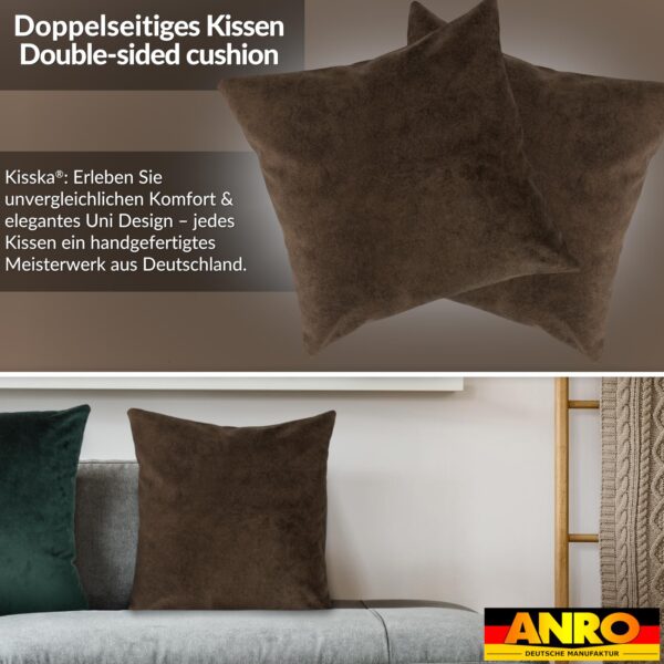 Kissenbezüge Sofakissen Dekokissen Magik Kuschelkissen Zierkissen 4 Größen mit & ohne Füllung Dunkelbraun