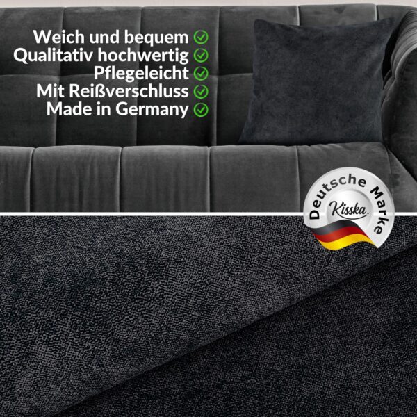 Kissenbezüge Sofakissen Dekokissen Magik Kuschelkissen Zierkissen 4 Größen mit & ohne Füllung Anthrazit