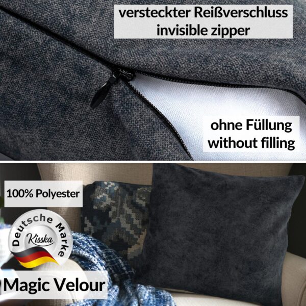 Kissenbezüge Sofakissen Dekokissen Magik Kuschelkissen Zierkissen 4 Größen mit & ohne Füllung Anthrazit