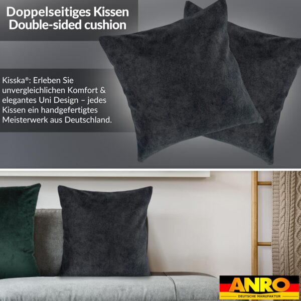 Kissenbezüge Sofakissen Dekokissen Magik Kuschelkissen Zierkissen 4 Größen mit & ohne Füllung Anthrazit
