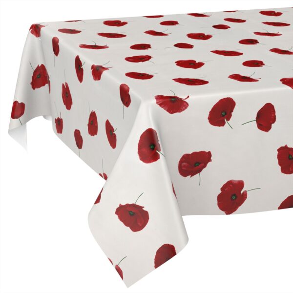 Wachstischdecke Wachstuch Tischdecke Wachstuch Meterware Tischdecke abwaschbar Gartentischdecke Mohnblume Floral