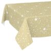 Weihnachtstischdecke Wachstuch Tischdecke Tischdecke Weihnachten abwaschbar Stern Motiv Beige