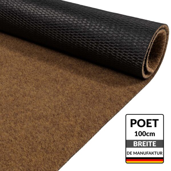Teppichläufer Flur Läufer Schmutzfangmatte außen innen Eingang POET Breite 100cm Kokos