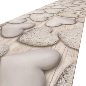 Küchenläufer Küchenteppich PVC rutschfest abwaschbar Home Sweet Home Beige 50cm Breit