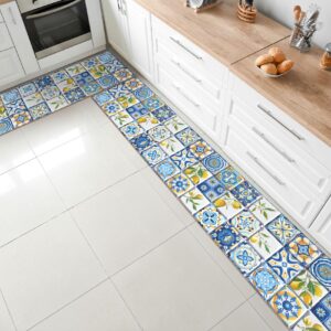 Teppichläufer Küchenläufer PVC rutschfest abwaschbar Zitrone Lemon Holz Beige 50cm Breit