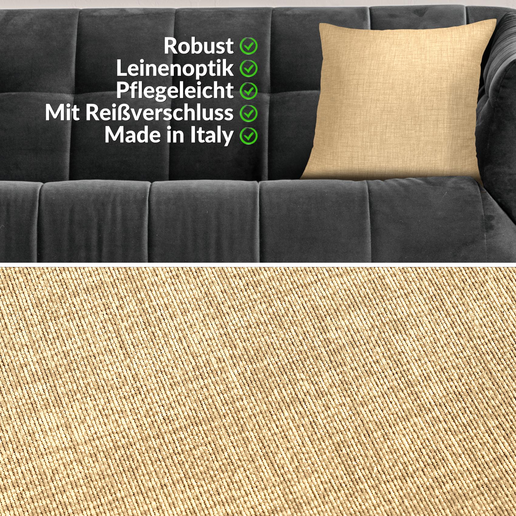 KS0620-12_20-jpg Dekokissen Kissenbezüge Kissenhülle Sofakissen Zierkissen mit / ohne Füllkissen Leinenoptik 4 Größen