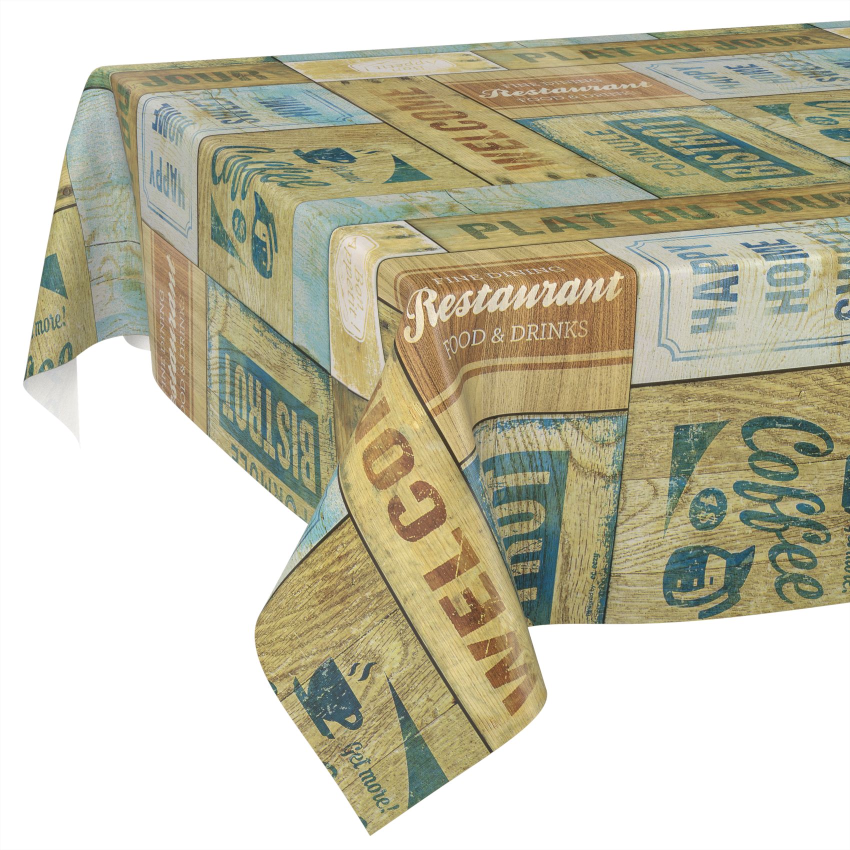 C02371E_SQ_11 Wachstischdecke Wachstuch Tischdecke Wachstuch Meterware Tischdecke abwaschbar Gartentischdecke Holz Industry