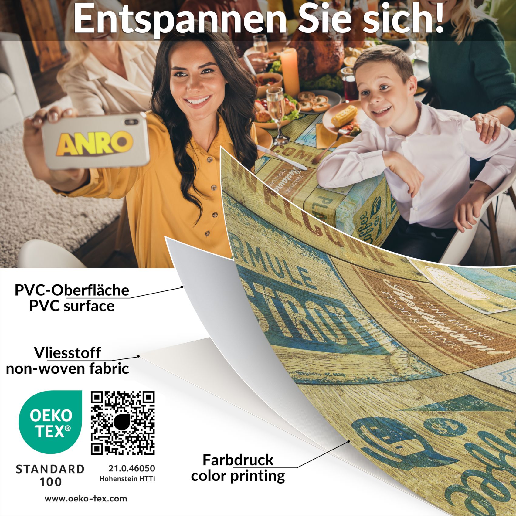 C02371E_80 Wachstischdecke Wachstuch Tischdecke Wachstuch Meterware Tischdecke abwaschbar Gartentischdecke Holz Industry