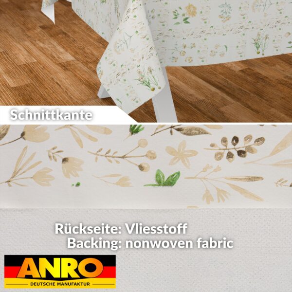 Wachstischdecke Wachstuch Tischdecke Wachstuch Meterware Tischdecke abwaschbar Gartentischdecke Blumenkaro Beige