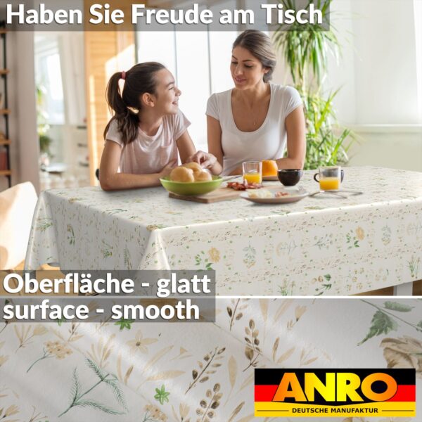 Wachstischdecke Wachstuch Tischdecke Wachstuch Meterware Tischdecke abwaschbar Gartentischdecke Blumenkaro Beige