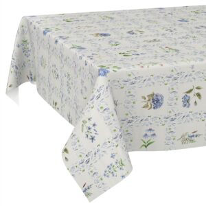 Wachstischdecke Wachstuch Tischdecke Wachstuch Meterware Tischdecke abwaschbar Gartentischdecke Blumenkaro Blau