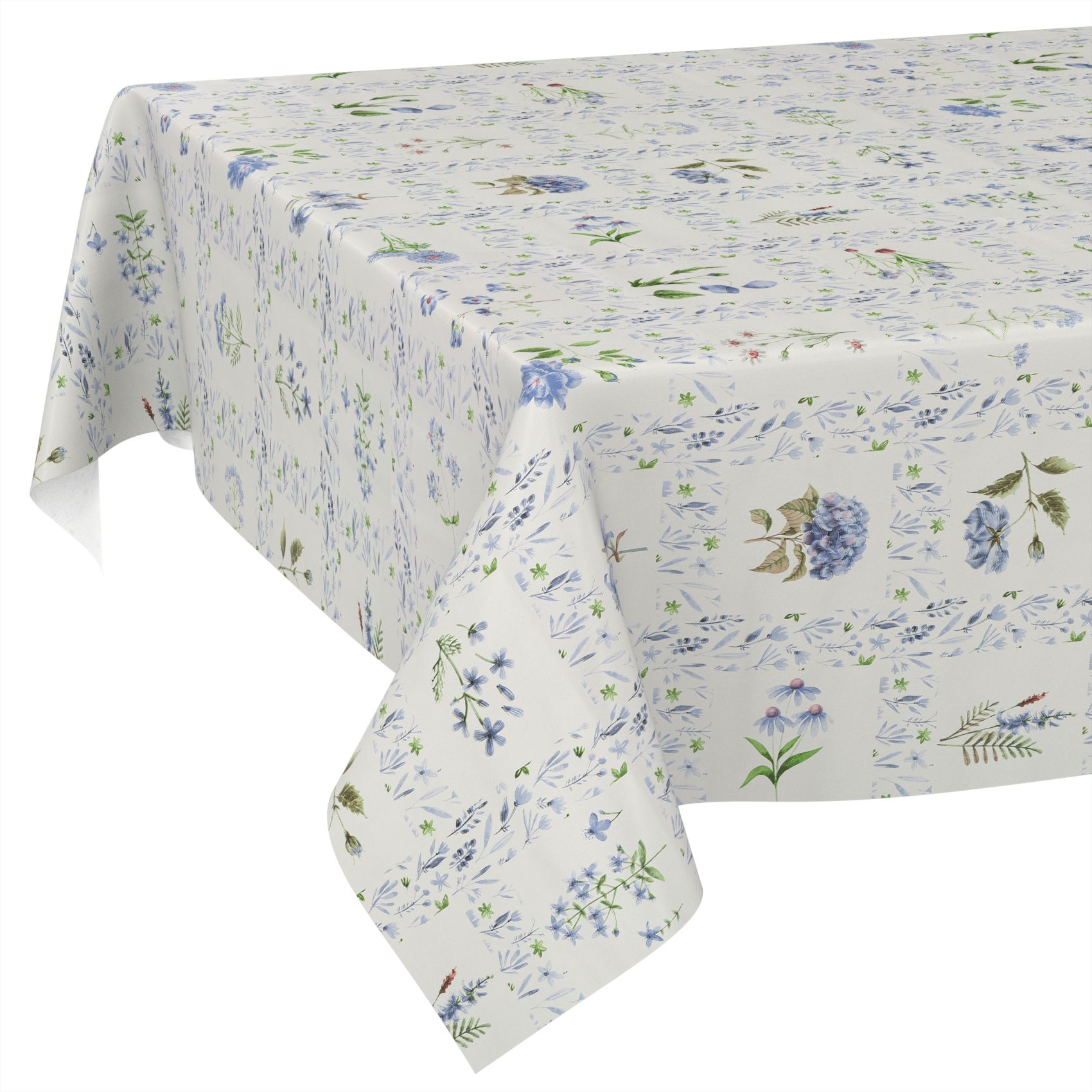 Wachstischdecke Wachstuch Tischdecke Wachstuch Meterware Tischdecke abwaschbar Gartentischdecke Blumenkaro Blau