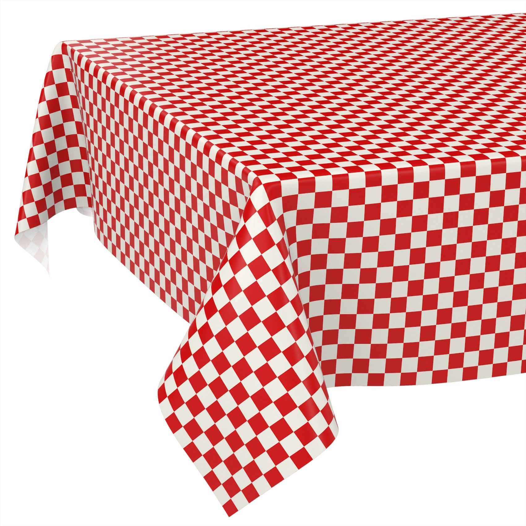 E47610E_SQ_11 Wachstischdecke Wachstuch Tischdecke Wachstuch Meterware Tischdecke abwaschbar Gartentischdecke Karo Rot