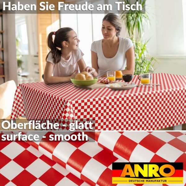 Wachstischdecke Wachstuch Tischdecke Wachstuch Meterware Tischdecke abwaschbar Gartentischdecke Karo Rot