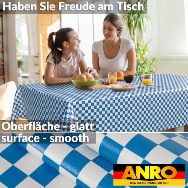 Wachstischdecke Wachstuch Tischdecke Wachstuch Meterware Tischdecke abwaschbar Gartentischdecke Karo Blau