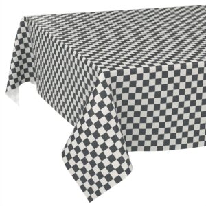 Wachstischdecke Wachstuch Tischdecke Wachstuch Meterware Tischdecke abwaschbar Gartentischdecke Karo Grau