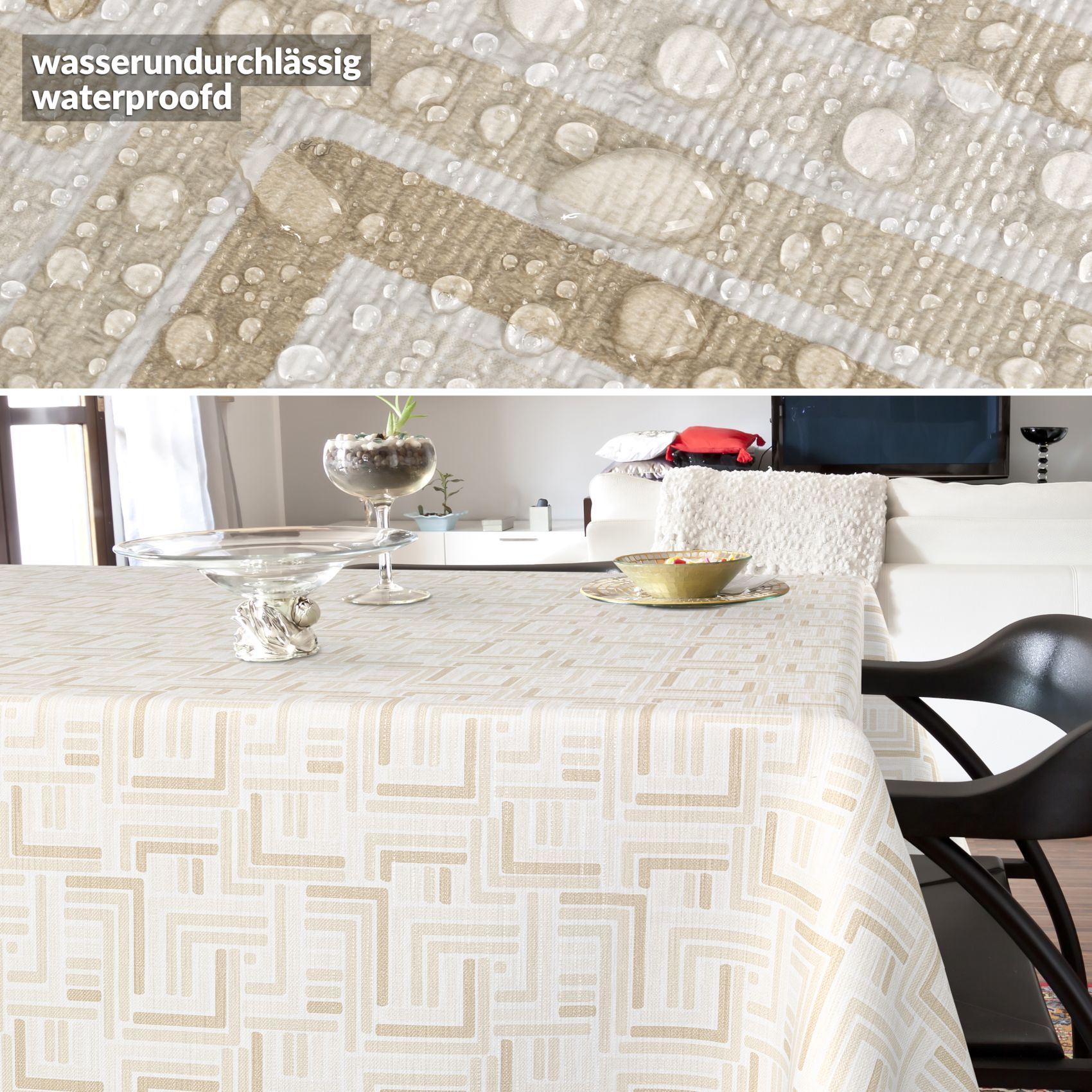 E4792RE_SQ_40 Wachstischdecke Wachstuch Tischdecke Wachstuch Meterware Tischdecke abwaschbar Gartentischdecke Moderna