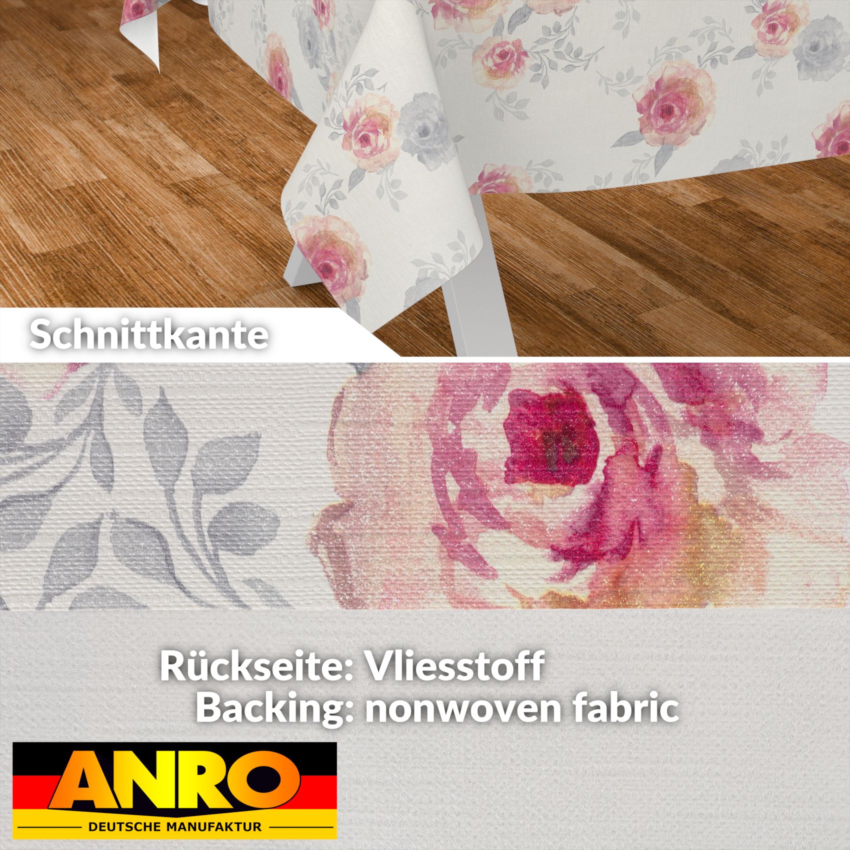 Wachstischdecke Wachstuch Tischdecke Wachstuch Meterware Tischdecke abwaschbar Gartentischdecke Rosen