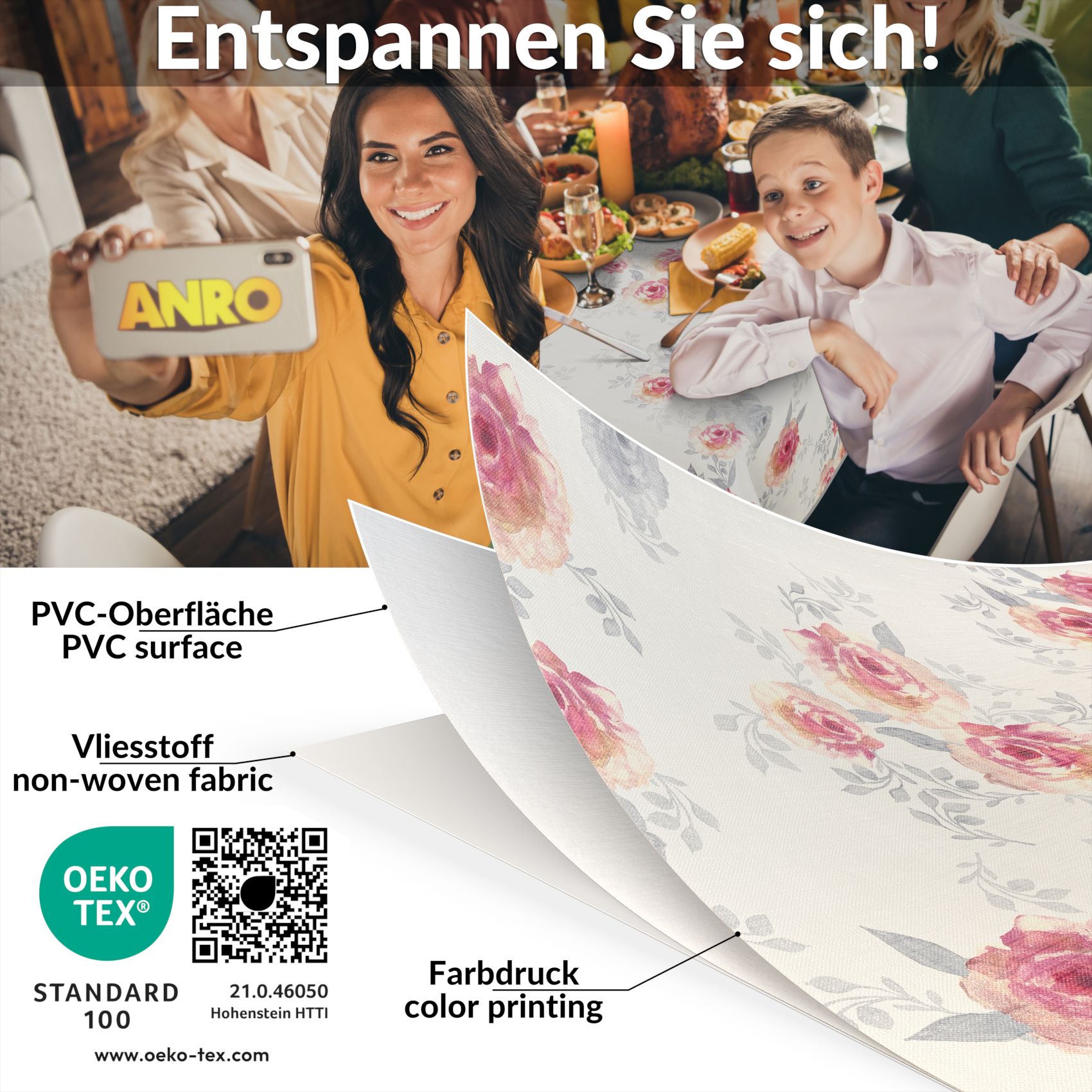 Wachstischdecke Wachstuch Tischdecke Wachstuch Meterware Tischdecke abwaschbar Gartentischdecke Rosen