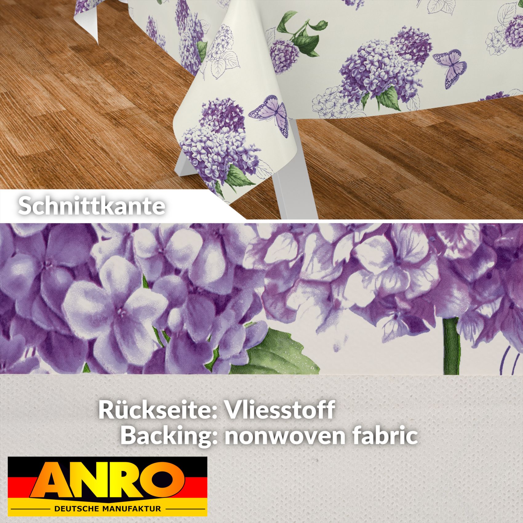 Wachstischdecke Wachstuch Tischdecke Wachstuch Meterware Tischdecke abwaschbar Gartentischdecke Flieder Blume