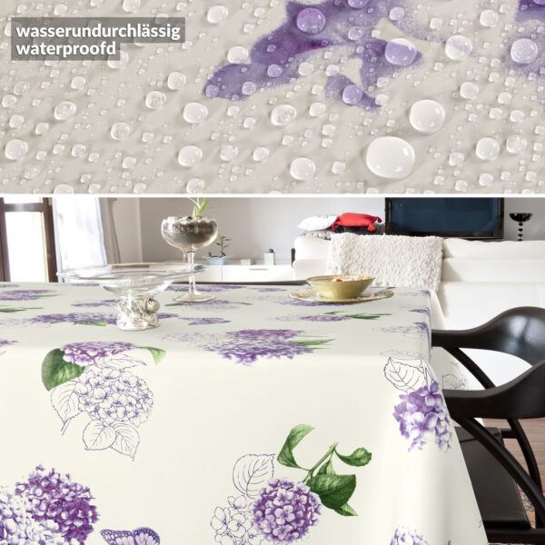 Wachstischdecke Wachstuch Tischdecke Wachstuch Meterware Tischdecke abwaschbar Gartentischdecke Flieder Blume